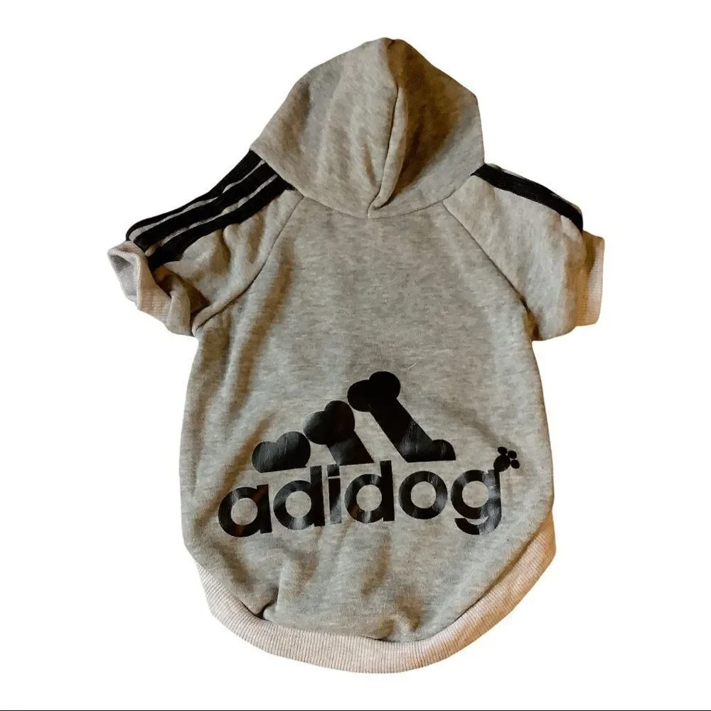 ADIDOG Gray Track Hoodie *NEW* - Picture 2 of 9